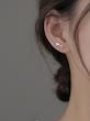 گوشواره ی گل لاله نقره کد 8062