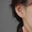 گوشواره ظریف گل کوچیک نقره  کد 8052