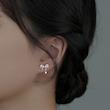 گوشواره طرح گره پاپیونی  نقره کد 8042