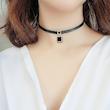 گردنبند چرمی نگین مربع کد 8002