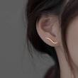 گوشواره منحنی نقره کد 7052