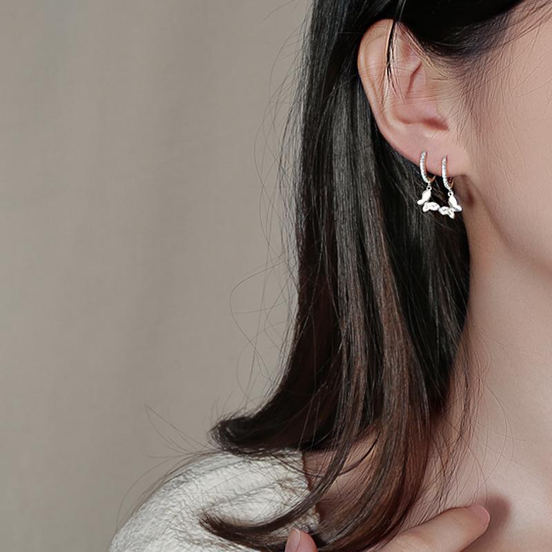 گوشواره پروانه ای نقره کد 7001