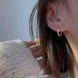 گوشواره نقره طرح نامنظم کد 6072