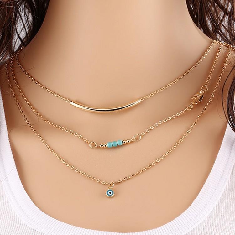 گردنبند چند لایه ی شانس کد 4072