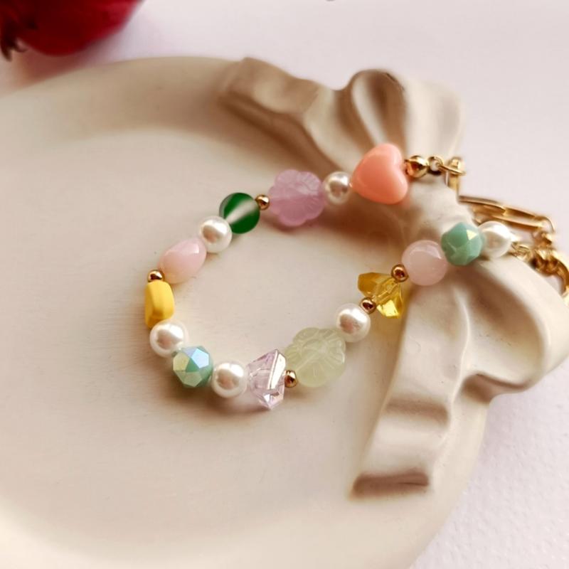 دستبند سنگی رنگی