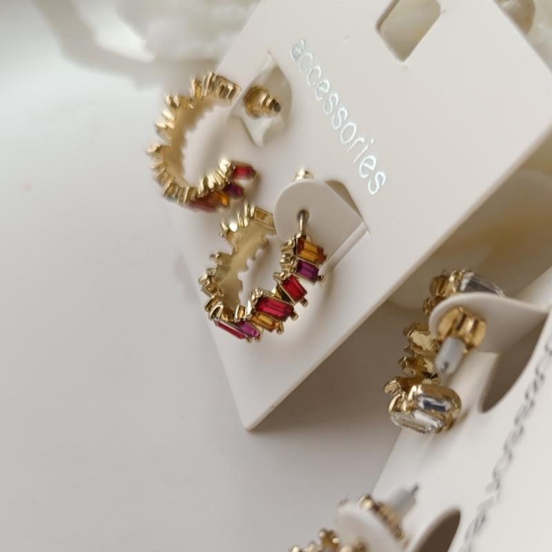 گوشواره جواهری تک رنگ