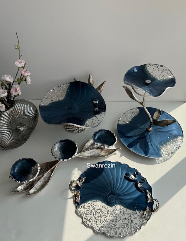 قو عاشق سرمه ای نقره ای