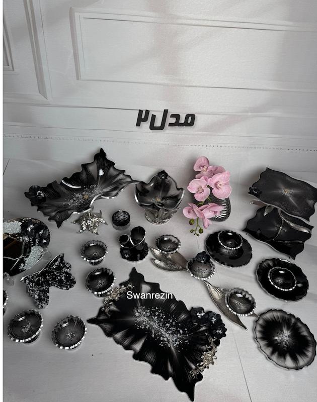 سرویس پذیرایی مشکی نقره ای