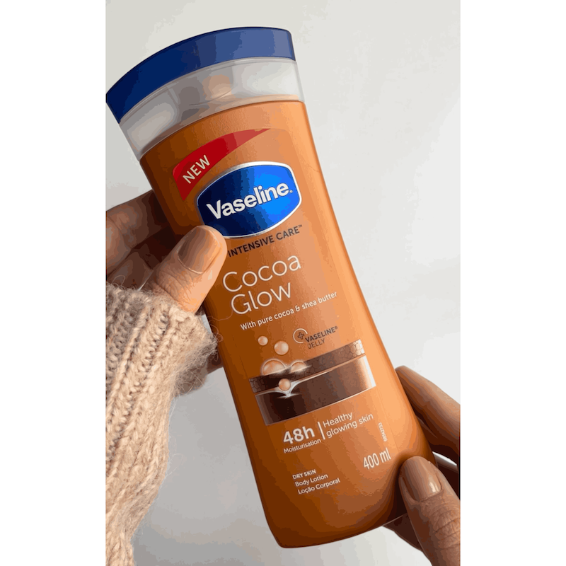 لوسیون بدن شکلاتی ۴۰۰ میل وازلین Cocoa glow