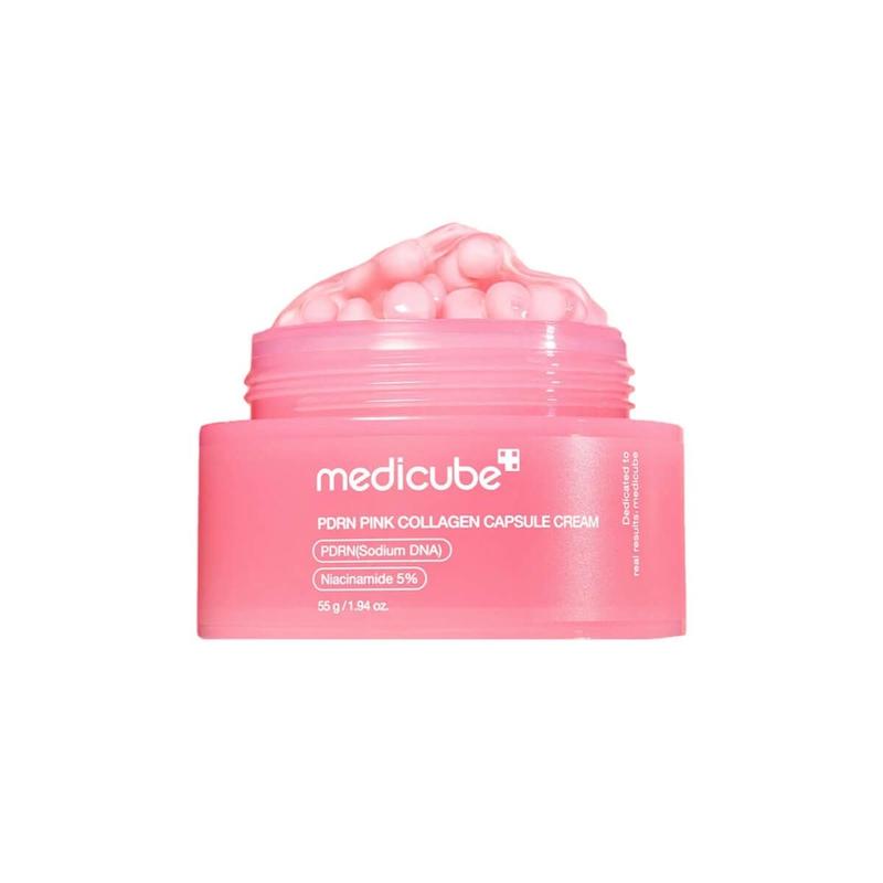 کرم کپسولی صورتی مدی‌کیوب (Medicube PDRN Pink Collagen Capsule Cream