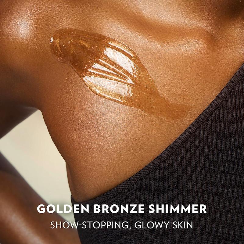 روغن ژلی شاین‌دار بدن وازلین مدل Glazed & Glisten Golden Hour Glow (Vanilla Cocoa) | 200ml 