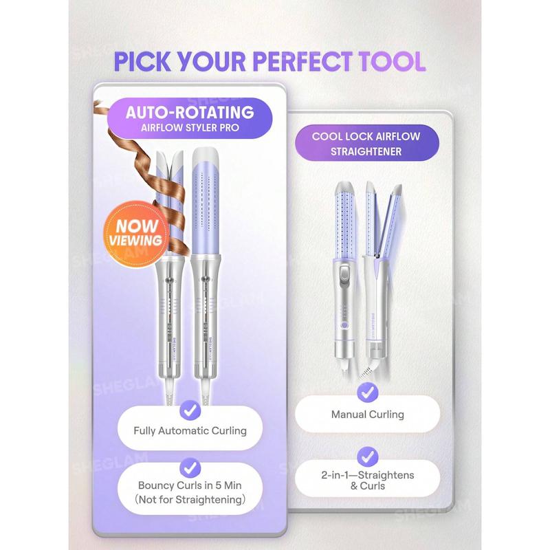 دستگاه کرلی باد سرد اتومات One Touch Airflow شیگلم SHEGLAM