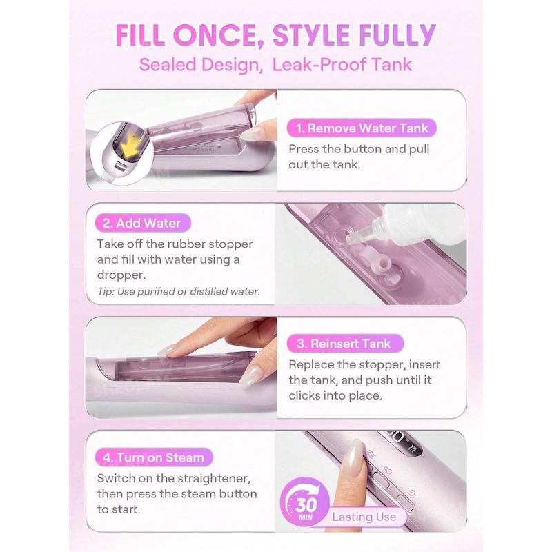 برس صاف کننده بخار shot steam straightening شیگلم SHEGLAM