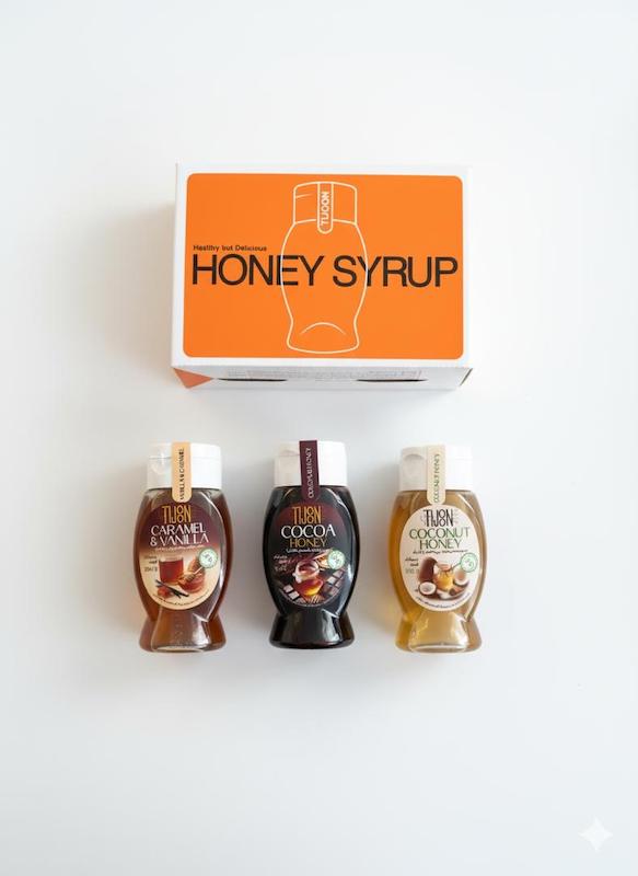 پک سه عددی 350 گرمی (سیروپ نارگیل، کارامل وانیل، سس شکلات)