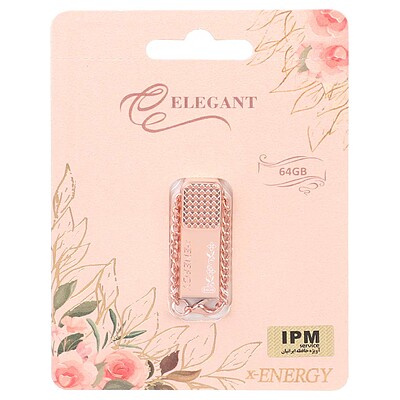 فلش مموری ایکس انرژی  X ENERGY ELEGANT USB2.0 Flash Memory 64GB رزگلد 