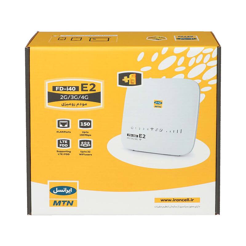 مودم 3G/4G ایرانسل مدل FD-i40 E2 (گارانتی 18 ماهه ایرانسل)