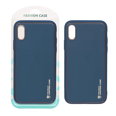 قاب آیفون My Case چرم اورجینال Iphone X / XS - سرمه ای (پک اصلی)