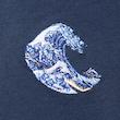 تیشرت سه دکمه گلدوزی طرح موج بزرگ کاناگاوا | THE GREAT WAVE OF KANAGAWA