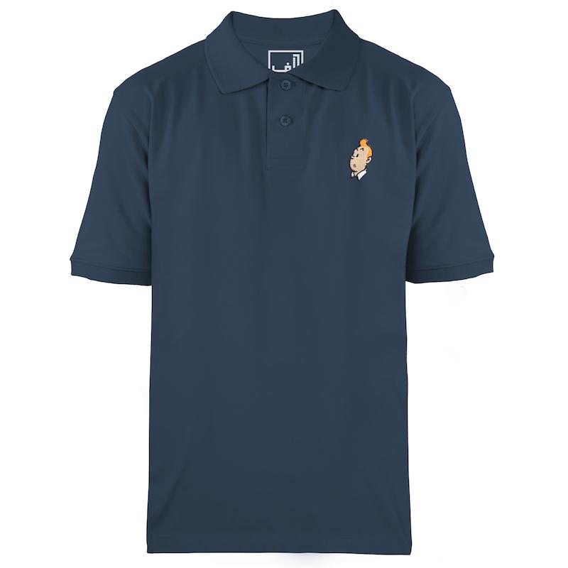 تیشرت سه دکمه گلدوزی طرح تن تن | TIN TIN