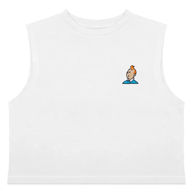 کراپ تاپ گلدوزی طرح تن تن | TIN TIN