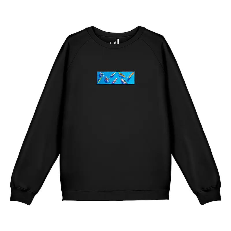 سویشرت رگلان گلدوزی طرح استخر | POOL