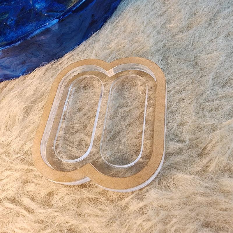 حوضچه قالبگیری گیره مو مدل بیضی دوتایی ۶ در ۲