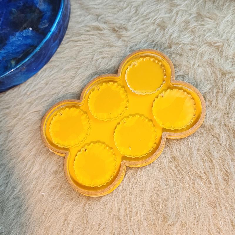 حوضچه قالبگیری پالت ۶تایی دایره دفرمه ۴سانتی