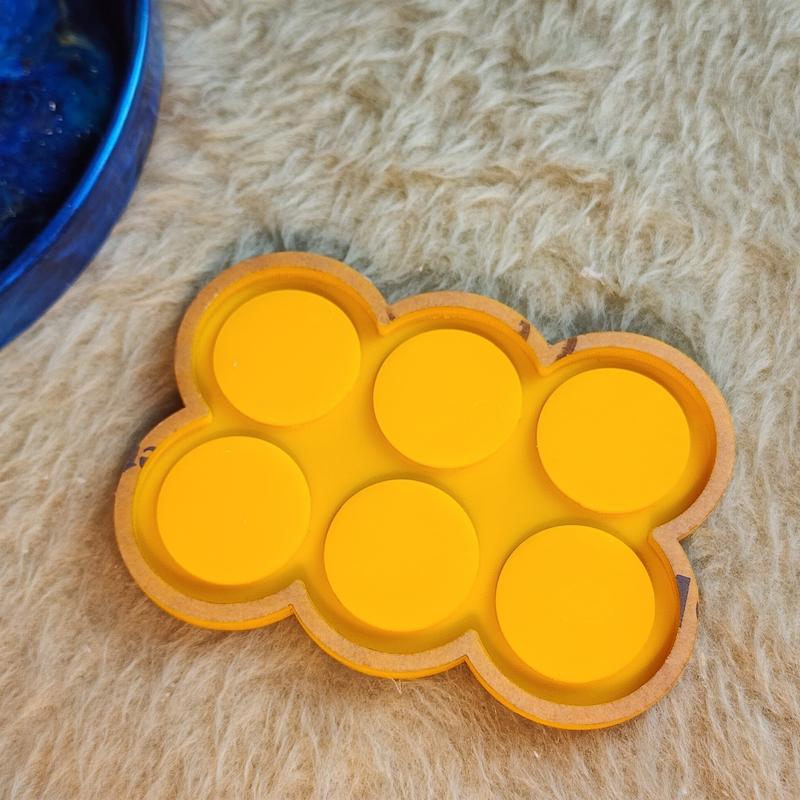 حوضچه قالبگیری_پالت ۶تایی دایره ۳/۵سانتی ساده بدون پین