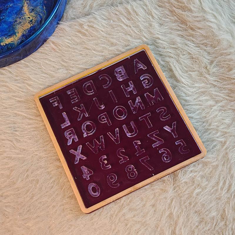 حوضچه قالبگیری _پالت حروف ساده دوسانتی