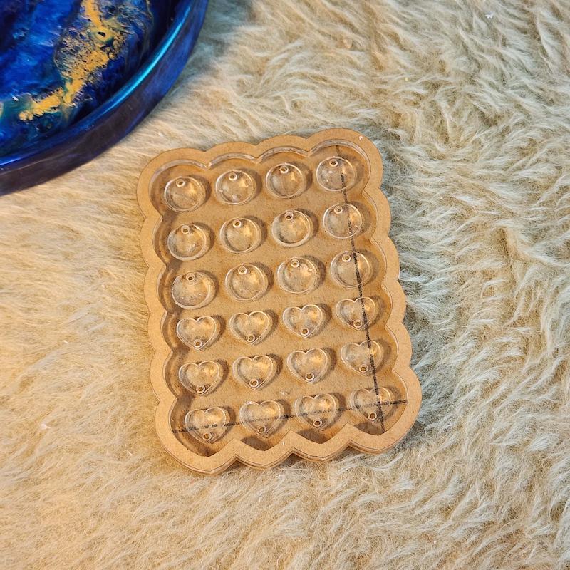 حوضچه قالبگیری _ پالت دایره و قلب پیندار