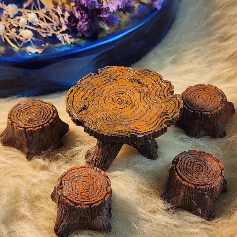 قالب میز و صندلی چوبی