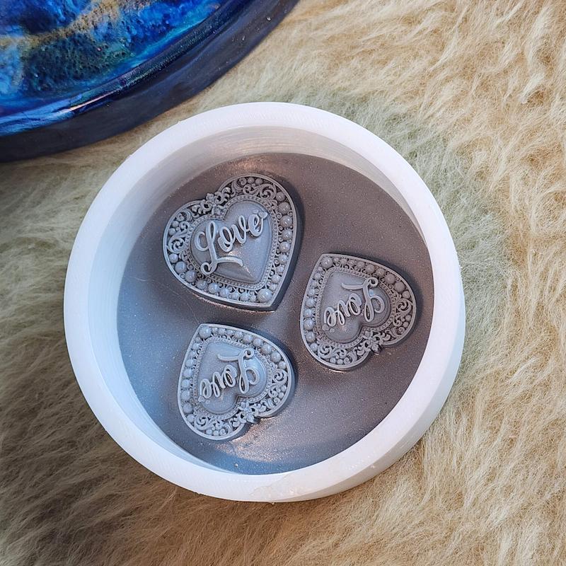 قالب پالت ۳تایی قلب مدل لاو