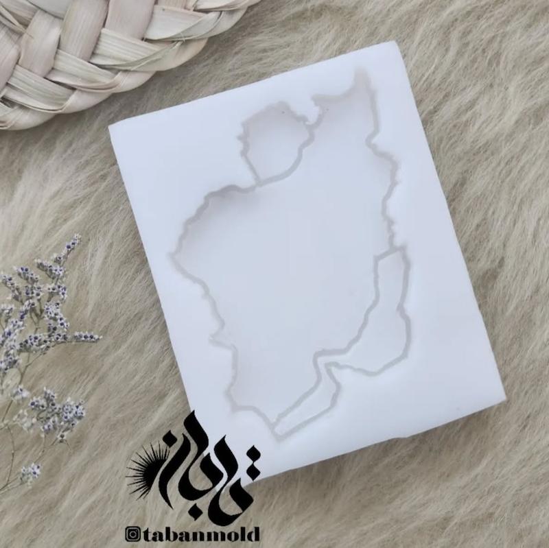 قالب نقشه ایران لبه دار