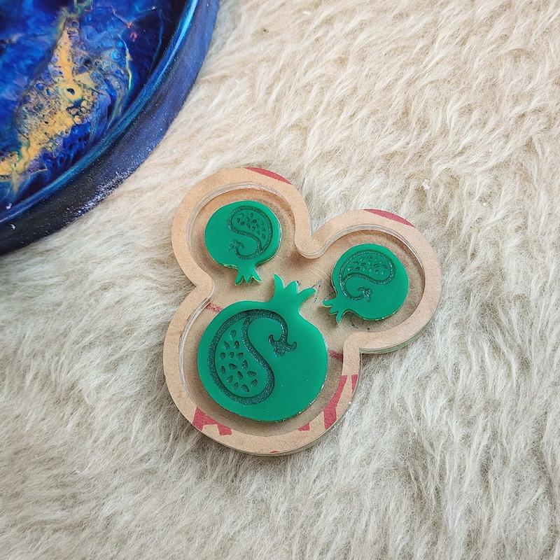 حوضچه قالبگیری _نیم ست انار حک بدون پین