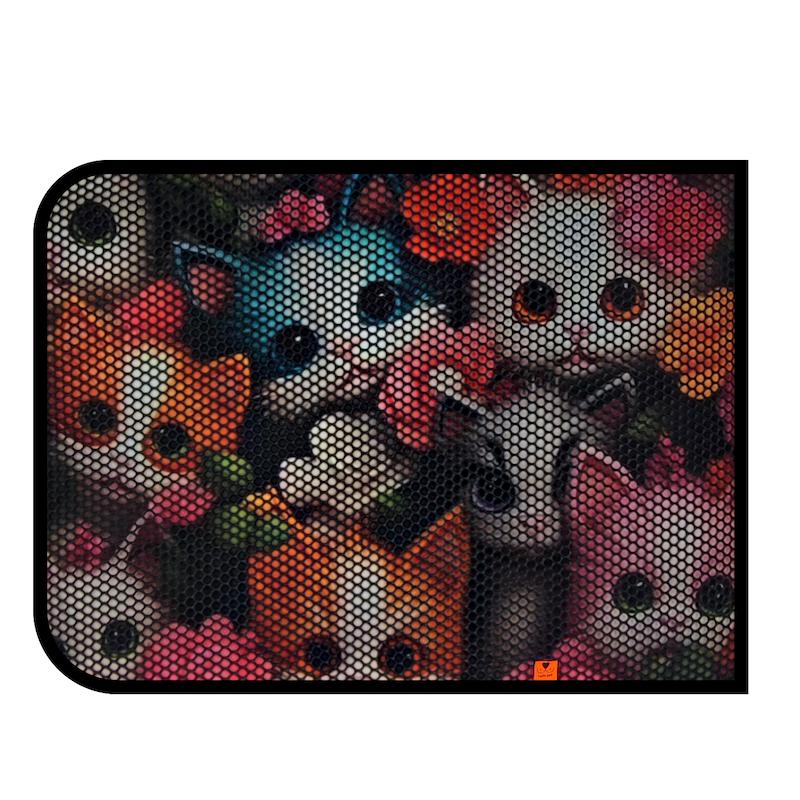 مت (زیرانداز) ظرف خاک گربه مدل طرح دار کد 04