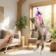 چوب بازی گربه تادو طرح گل