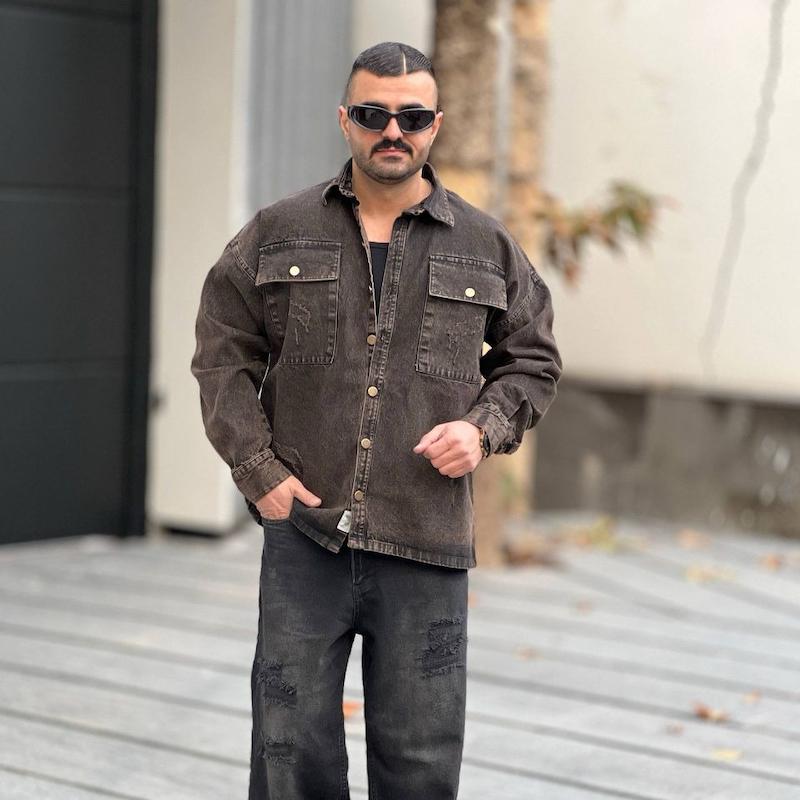 پیراهن جین استین بلند