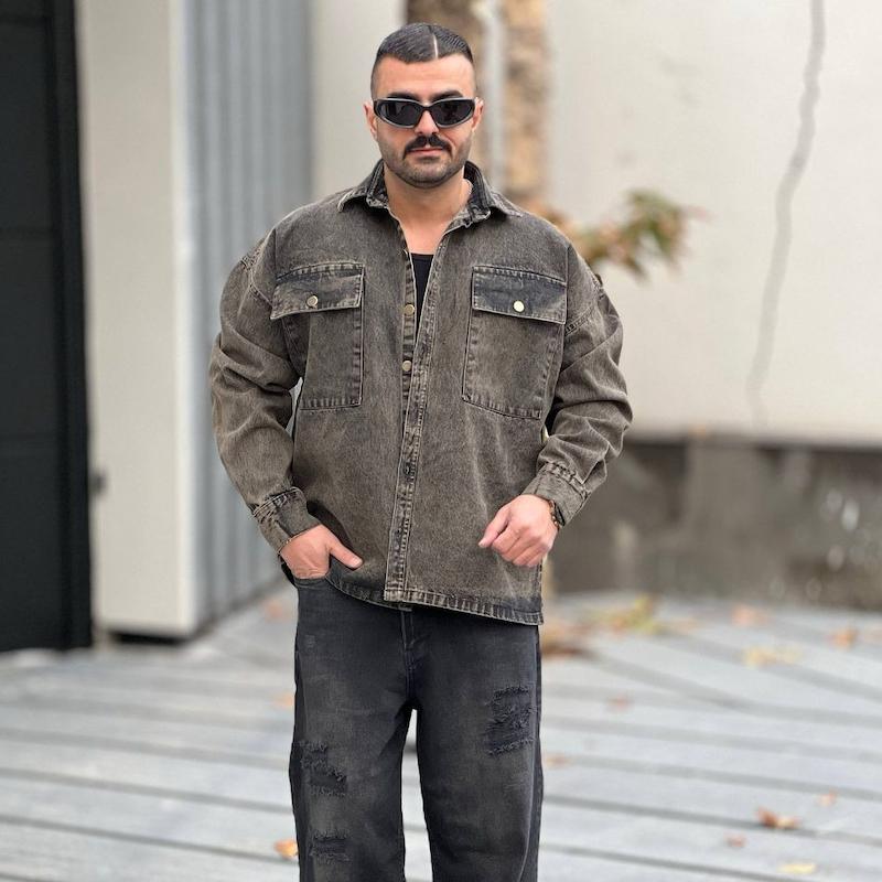 پیراهن جین استین بلند