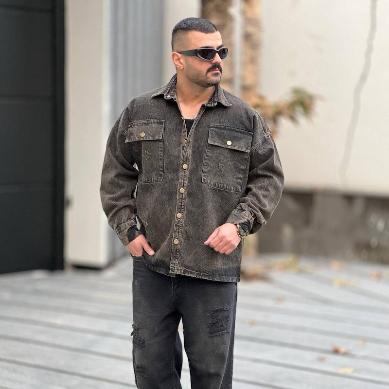 پیراهن جین استین بلند