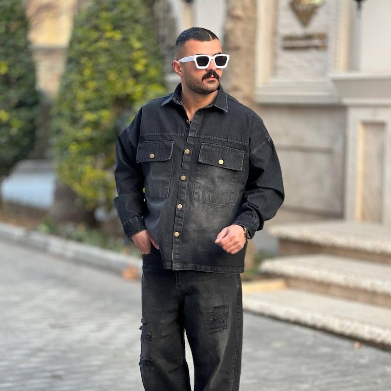 پیراهن جین استین بلند