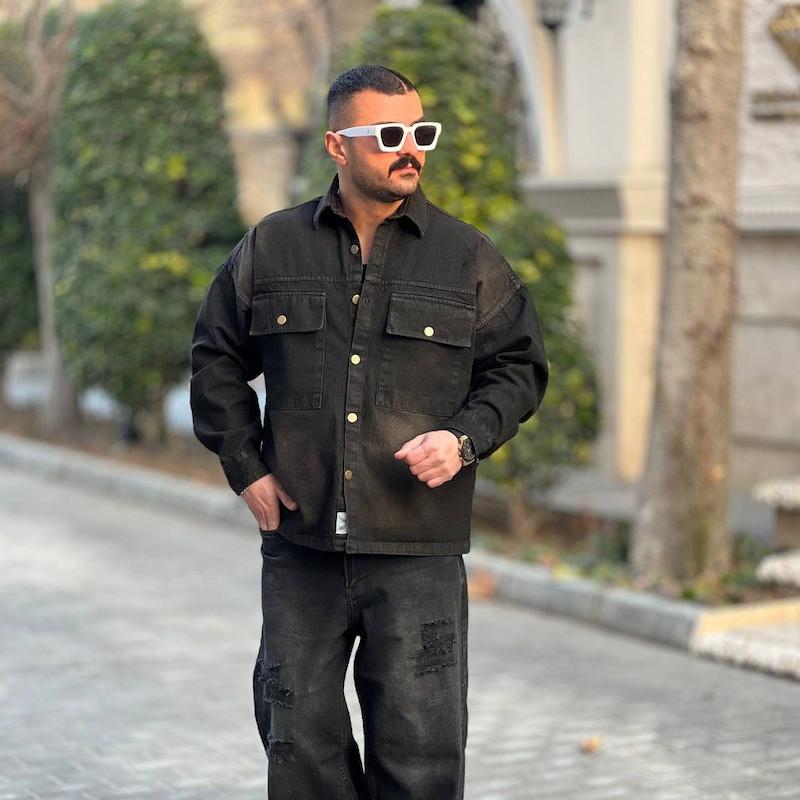 پیراهن جین استین بلند