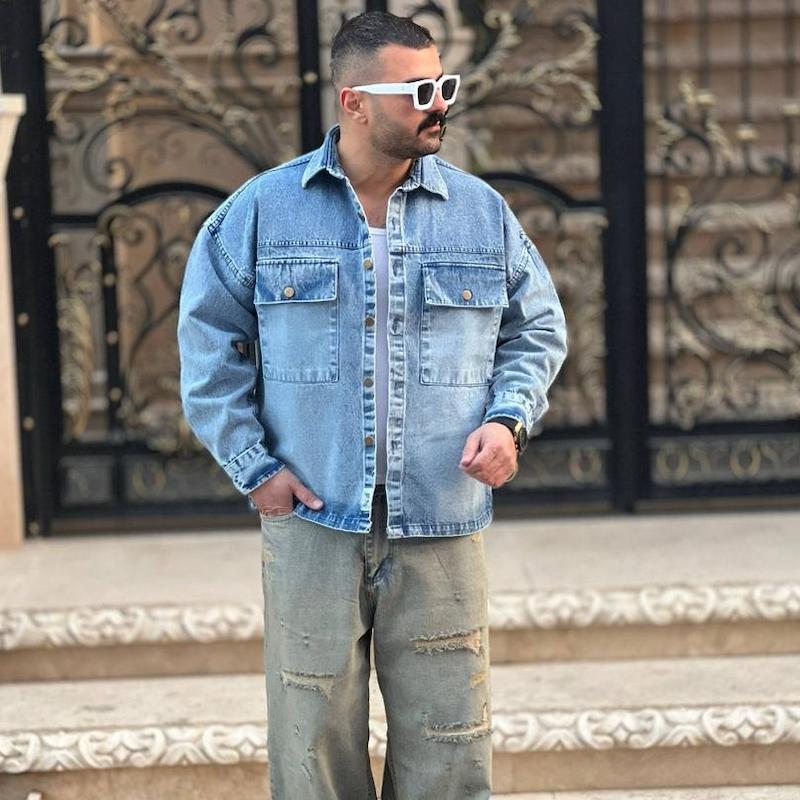 پیراهن جین استین بلند