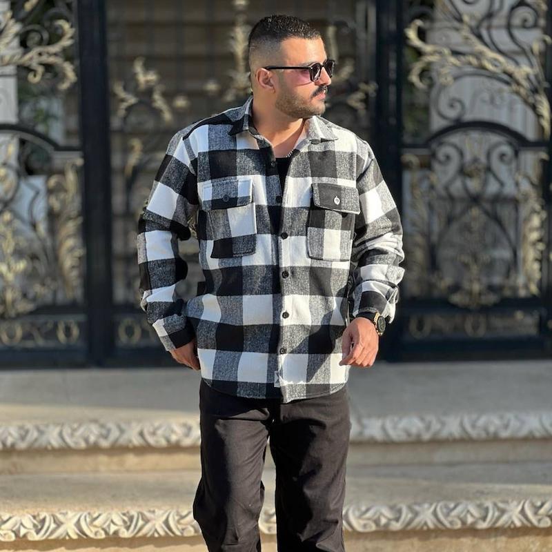 پیراهن پشمی یقه دار 