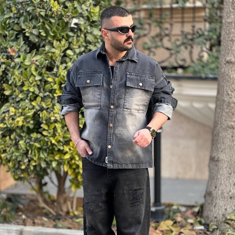 پیراهن جین استین بلند