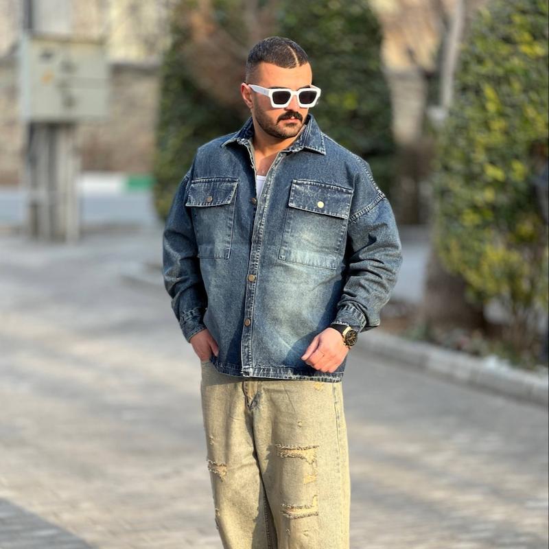 پیراهن جین استین بلند