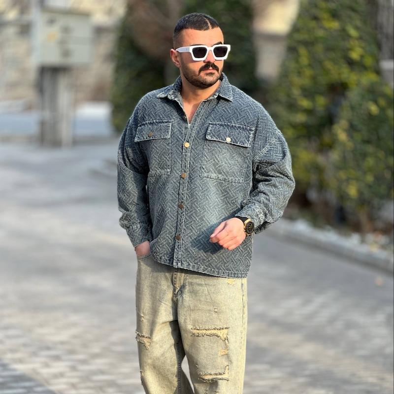 پیراهن جین استین بلند