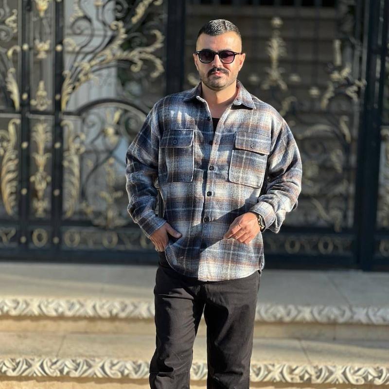 پیراهن پشمی یقه دار 