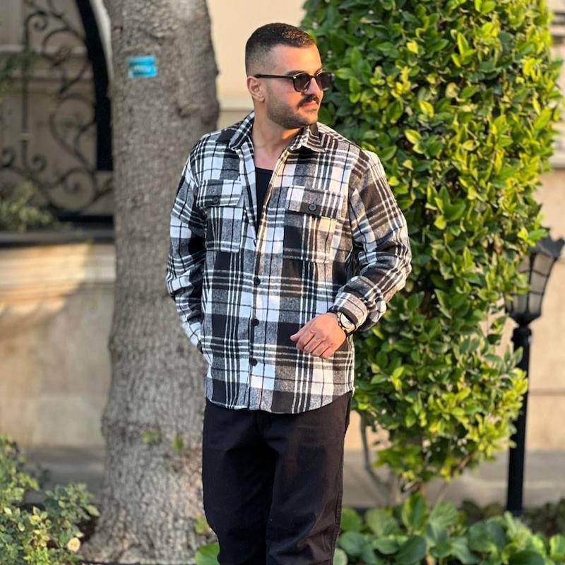 پیراهن پشمی یقه دار 