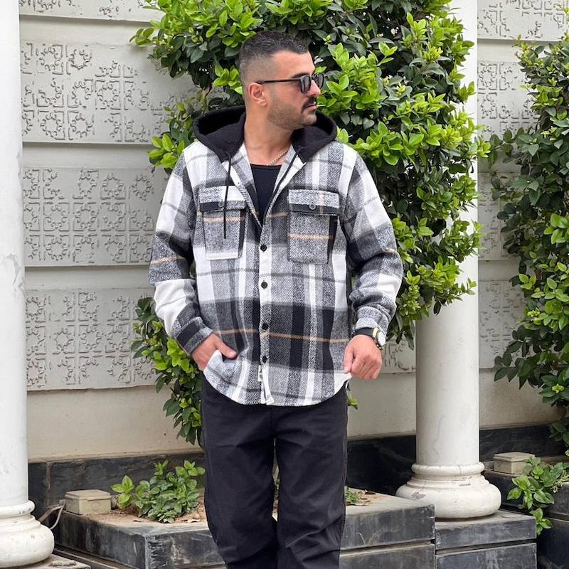 پیراهن پشمی کلاه دار 