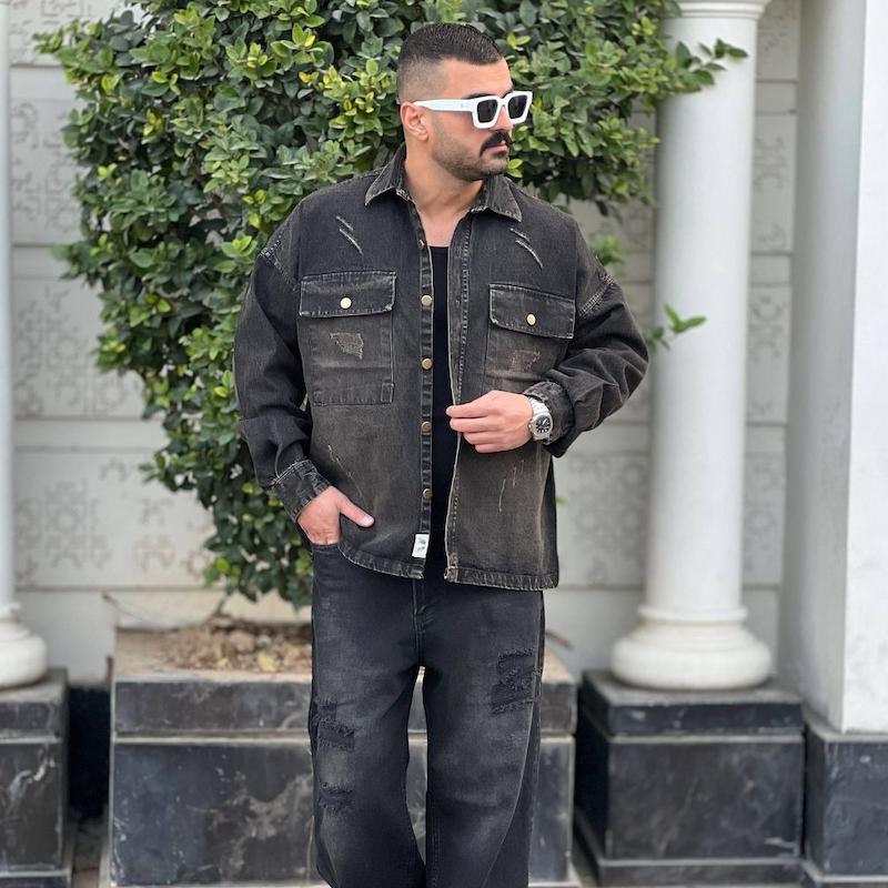 پیراهن جین استین بلند